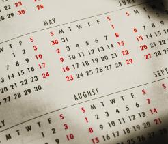 Image of monthly calendar